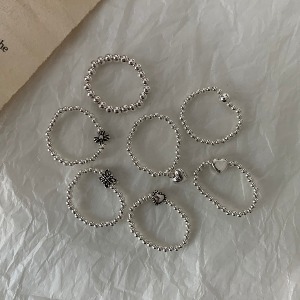 [무배/균일가][silver92.5] 유화 밴딩 반지 7종 컬렉션